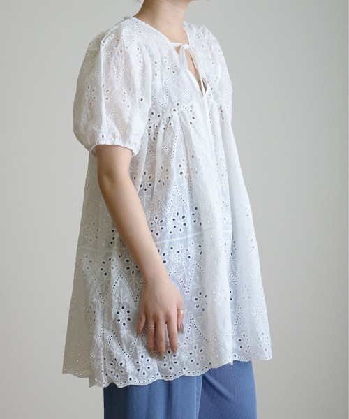 ibeul_（イベール）の「半袖チュニック（チュニック・レディース・ホワイト・M）」の6枚目の写真