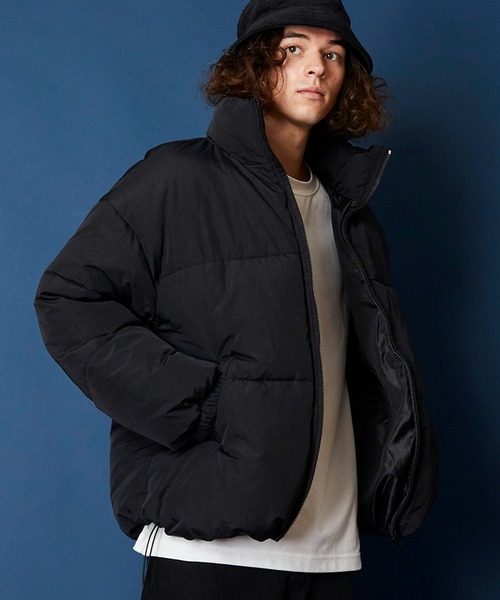 unrelaxing（アンリラクシング）の「ボリュームハイネック撥水ナイロンエコダウンジャケット（ダウンジャケット/コート・メンズ・ブラック/アイボリー/ライトカーキ/グレー/スミクロ/ブルー系/その他/ベージュ・FREE）」の16枚目の写真