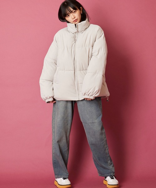 unrelaxing（アンリラクシング）の「ボリュームハイネック撥水ナイロンエコダウンジャケット（ダウンジャケット/コート・メンズ・ブラック/アイボリー/ライトカーキ/グレー/スミクロ/ブルー系/その他/ベージュ・FREE）」の22枚目の写真