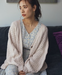 mysty woman | ケーブルミックスボリュームカーディガン　165691(カーディガン/ボレロ)