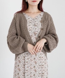 mysty woman | ケーブルミックスボリュームカーディガン　165691(カーディガン/ボレロ)