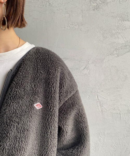DANTON（ダントン）の「[DANTON/ダントン] ハイパイルボアフリース ノーカラージップカーディガン（その他アウター・レディース・チャコールグレー/ブラック/オフホワイト・44/40/42）」の9枚目の写真