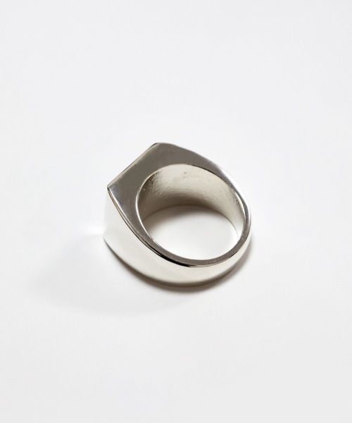 Ayler(アイラー)の「【Ayler】square top ring スクエアトップリング Ay-026(リング・メンズ・シルバー×ブラック・17号/15号)」の9枚目の写真