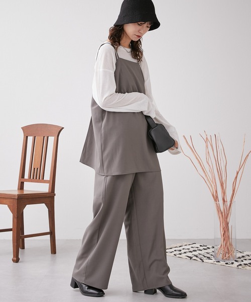 CIAOPANIC TYPY(チャオパニックティピー)の「■【セット】とろみキャミ×サロペットパンツ(サロペット/オーバーオール・レディース・グレー/ブラウン/ブラック・MEDIUM/SMALL)」の19枚目の写真