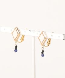 irodori/jewel cutにソーダライト+スピネルのearring(hishigata)