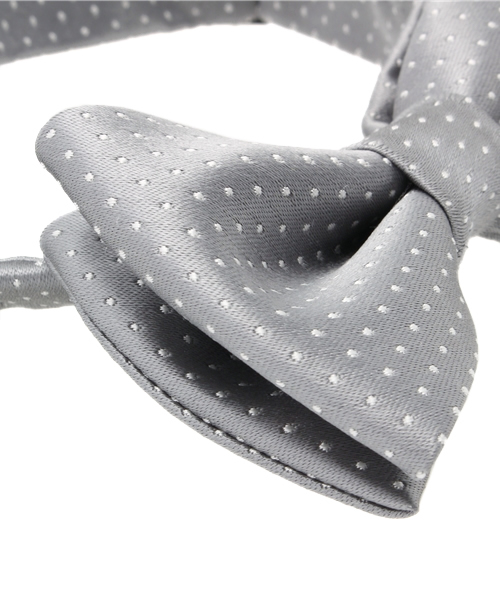 ABAHOUSE（アバハウス）の「シルクドット蝶ネクタイ（蝶ネクタイ・メンズ・シルバー/ネイビー/ブラック・FREE）」の6枚目の写真