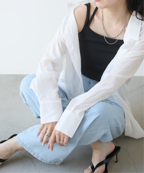 RAY CASSIN(レイカズン)の「前後2wayリブキャミ(キャミソール・レディース・ブラック/ブラウン/オフホワイト/ベージュ・FREE)」の6枚目の写真