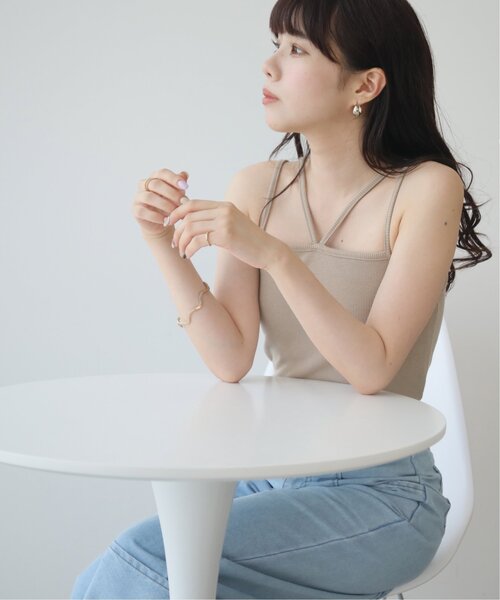 RAY CASSIN(レイカズン)の「前後2wayリブキャミ(キャミソール・レディース・ブラック/ブラウン/オフホワイト/ベージュ・FREE)」の19枚目の写真