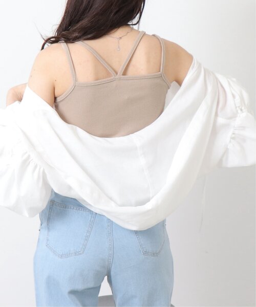 RAY CASSIN(レイカズン)の「前後2wayリブキャミ(キャミソール・レディース・ブラック/ブラウン/オフホワイト/ベージュ・FREE)」の22枚目の写真