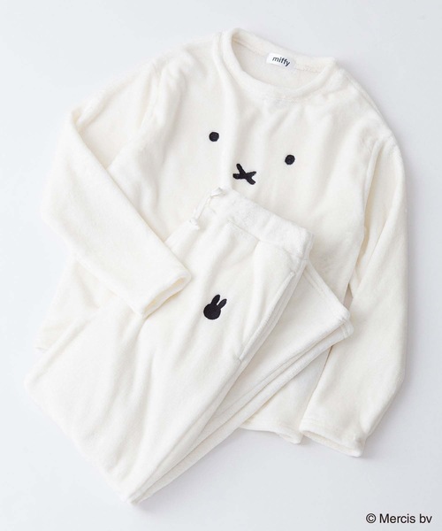 Miffy（ ミッフィー）の「【MIFFY/ミッフィー】別注　ボア　ルームウェア　セットアップ　上下セット（ルームウェア/パジャマ・メンズ・ホワイト系その他/ブラック/ベージュ/グレー系その他/ベージュ系その他/ブラック系その他/チャコールグレー/ホワイト/ホワイト系その他3/ブラック系その他3・LARGE/MEDIUM/X-LARGE）」の2枚目の写真