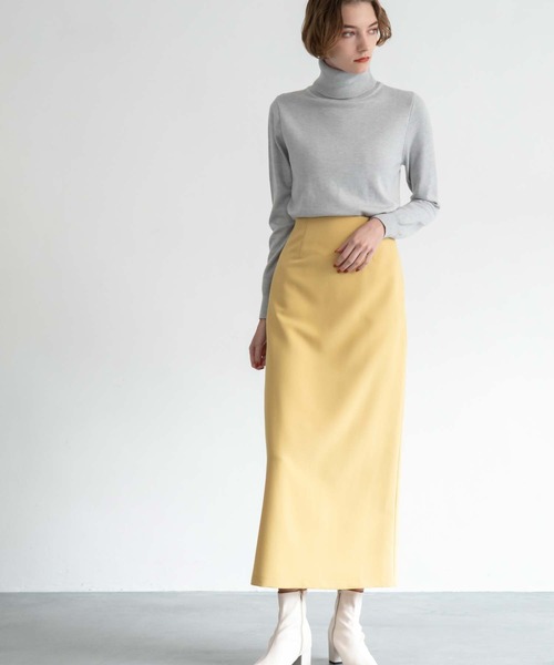 CEDNIE(セドニー)の「ハイウエストタイトロングスカート(スカート・レディース・イエロー/ブルーグレー・S/M)」の3枚目の写真
