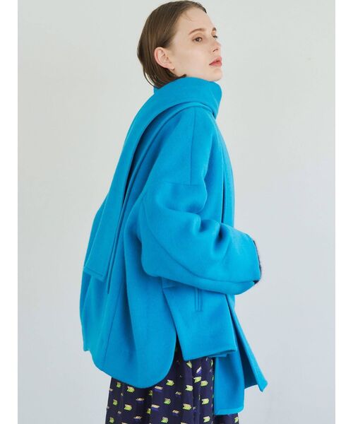 ELENDEEK（エレンディーク）の「Wストール（ストール/ショール・レディース・ブルー/ベージュ/ブラック・FREE）」の3枚目の写真