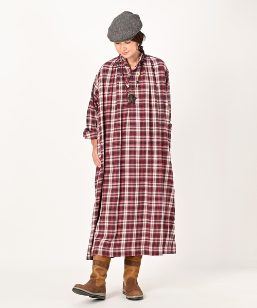 45R（フォーティファイブアール）の「インドネルのタックフリルドレス