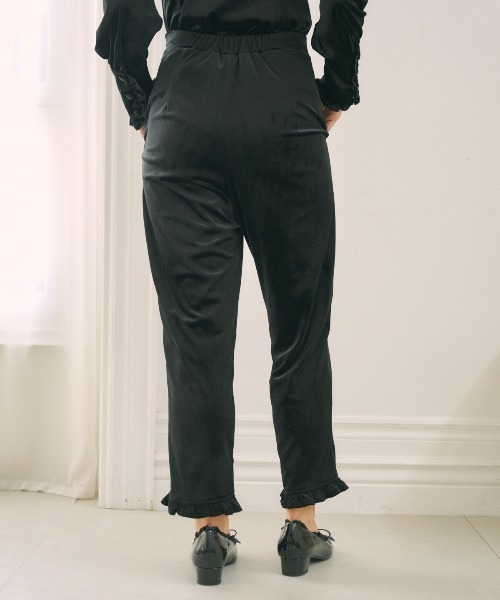 MIRO AMURETTE（ミロアミュレット）の「velour frill pants（その他パンツ・レディース・ブラック・SMALL/MEDIUM）」の3枚目の写真