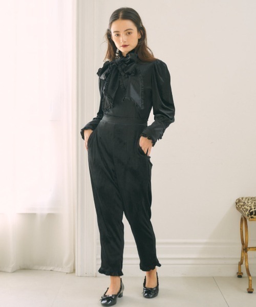 MIRO AMURETTE（ミロアミュレット）の「velour frill pants（その他パンツ・レディース・ブラック・SMALL/MEDIUM）」の5枚目の写真