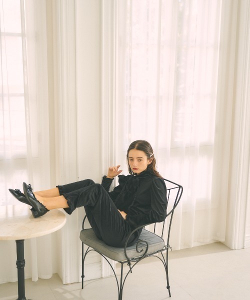 MIRO AMURETTE（ミロアミュレット）の「velour frill pants（その他パンツ・レディース・ブラック・SMALL/MEDIUM）」の8枚目の写真