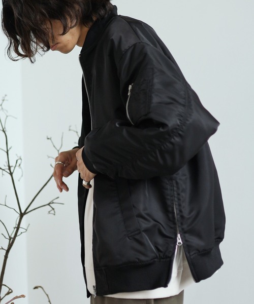 【定価の半額⭐️】SauRas Being ブルゾン SRB003 ブラックXL RAGEBLUE（レイジブルー）の「【SORONA(R)】サイドZIPビッグMA-1