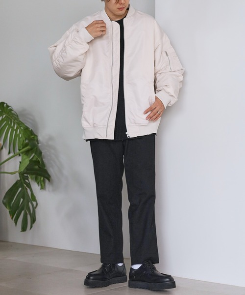 RAGEBLUE（レイジブルー）の「【SORONA(R)】サイドZIPビッグMA-1（ブルゾン・メンズ・ホワイト/ブラック/カーキ・MEDIUM/LARGE/X-LARGE）」の12枚目の写真