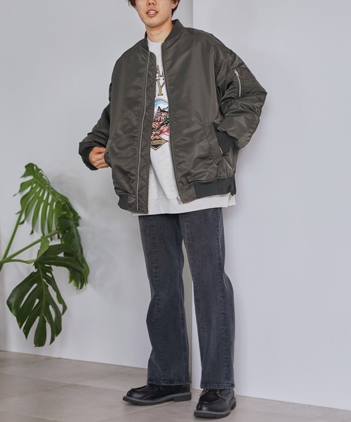 RAGEBLUE（レイジブルー）の「【SORONA(R)】サイドZIPビッグMA-1（ブルゾン・メンズ・ホワイト/ブラック/カーキ・MEDIUM/LARGE/X-LARGE）」の22枚目の写真