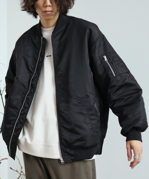 RAGEBLUE（レイジブルー）の「【SORONA(R)】サイドZIPビッグMA-1（ブルゾン・メンズ・ホワイト/ブラック/カーキ・MEDIUM/LARGE/X-LARGE）」の19枚目の写真