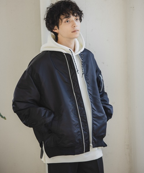 RAGEBLUE（レイジブルー）の「【SORONA(R)】サイドZIPビッグMA-1