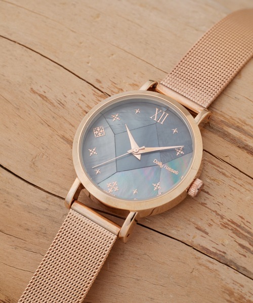 Daily russet（デイリー ラシット）の「【腕時計】クラッシュメッシュウォッチ（アナログ腕時計・レディース・ピンク/シルバー/ブラウン系その他/ブラウン系その他2・FREE）」の3枚目の写真