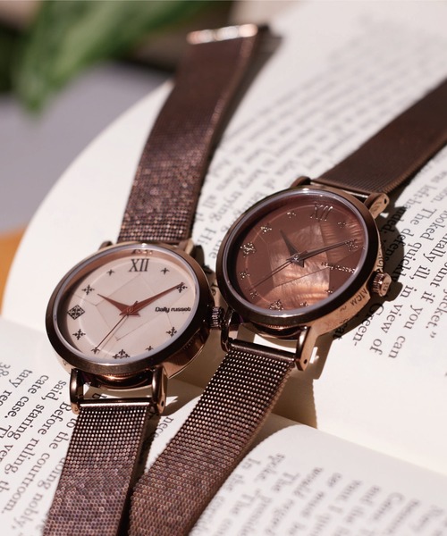 Daily russet（デイリー ラシット）の「【腕時計】クラッシュメッシュウォッチ（アナログ腕時計・レディース・ピンク/シルバー/ブラウン系その他/ブラウン系その他2・FREE）」の6枚目の写真