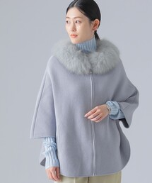 GIOVI / フォックスファー ジップ ポンチョ