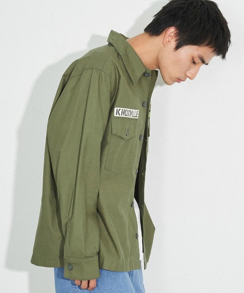 Alpha Industries（アルファインダストリーズ）の「パッチドミリタリーシャツジャケット（シャツ/ブラウス・メンズ・ブラック/グリーン・MEDIUM/LARGE/X-LARGE）」の16枚目の写真