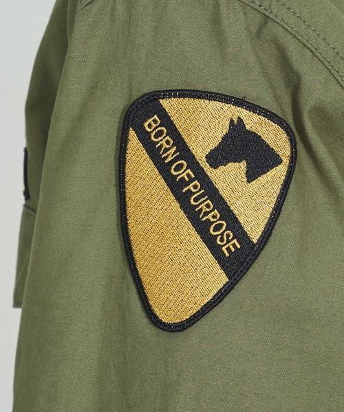 Alpha Industries（アルファインダストリーズ）の「パッチドミリタリーシャツジャケット（シャツ/ブラウス・メンズ・ブラック/グリーン・MEDIUM/LARGE/X-LARGE）」の19枚目の写真