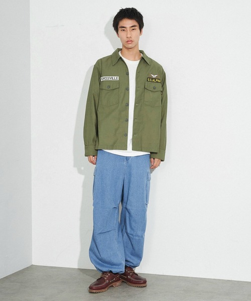 Alpha Industries（アルファインダストリーズ）の「パッチドミリタリーシャツジャケット（シャツ/ブラウス・メンズ・ブラック/グリーン・MEDIUM/LARGE/X-LARGE）」の22枚目の写真