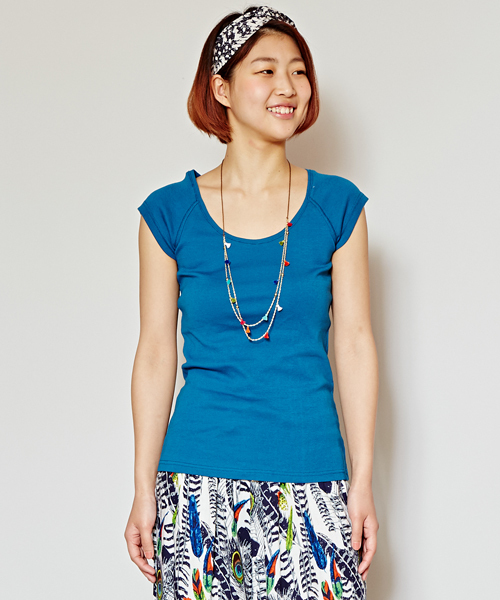 チャイハネ（チャイハネ）の「【チャイハネ】シンプル幅広タンクトップ（タンクトップ・レディース・ターコイズブルー/ホワイト/ベージュ/ブラック/イエロー/パープル/カーキ/ラベンダー/ブルー・FREE）」の6枚目の写真