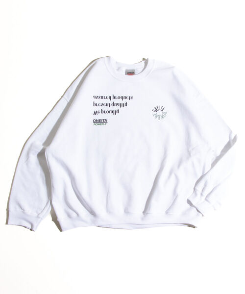 GLOSTER(グロスター)の「【ONEITA×GLOSTER】ワイド&ショート クルーネック ロゴスウェット 裏起毛(スウェット・メンズ・グレー/オフホワイト/ブラック・M/L)」の6枚目の写真