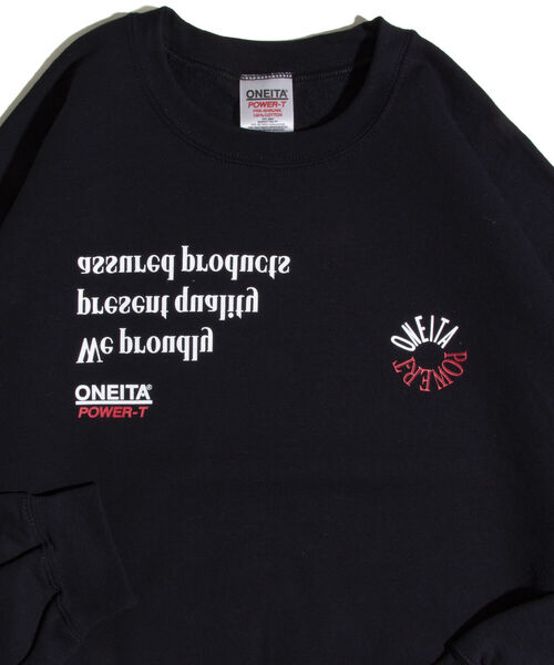 GLOSTER(グロスター)の「【ONEITA×GLOSTER】ワイド&ショート クルーネック ロゴスウェット 裏起毛(スウェット・メンズ・グレー/オフホワイト/ブラック・M/L)」の7枚目の写真