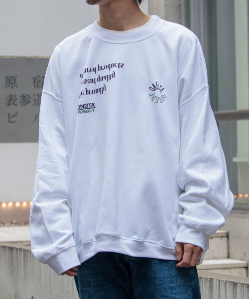 GLOSTER(グロスター)の「【ONEITA×GLOSTER】ワイド&ショート クルーネック ロゴスウェット 裏起毛(スウェット・メンズ・グレー/オフホワイト/ブラック・M/L)」の20枚目の写真