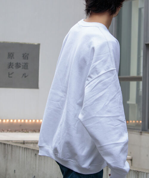 GLOSTER(グロスター)の「【ONEITA×GLOSTER】ワイド&ショート クルーネック ロゴスウェット 裏起毛(スウェット・メンズ・グレー/オフホワイト/ブラック・M/L)」の21枚目の写真