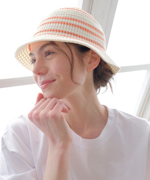 FRUIT OF THE LOOM(フルーツオブザルーム)の「【FRUIT OF THE LOOM】LINE KNIT BUCKET HAT/バケットハット(ハット・メンズ・アイボリー/ブラウン/ブラック/ベージュ/グレー・FREE)」の10枚目の写真