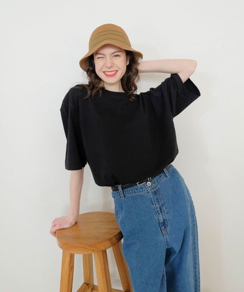 FRUIT OF THE LOOM(フルーツオブザルーム)の「【FRUIT OF THE LOOM】LINE KNIT BUCKET HAT/バケットハット(ハット・メンズ・アイボリー/ブラウン/ブラック/ベージュ/グレー・FREE)」の16枚目の写真