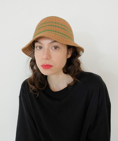 FRUIT OF THE LOOM(フルーツオブザルーム)の「【FRUIT OF THE LOOM】LINE KNIT BUCKET HAT/バケットハット(ハット・メンズ・アイボリー/ブラウン/ブラック/ベージュ/グレー・FREE)」の18枚目の写真