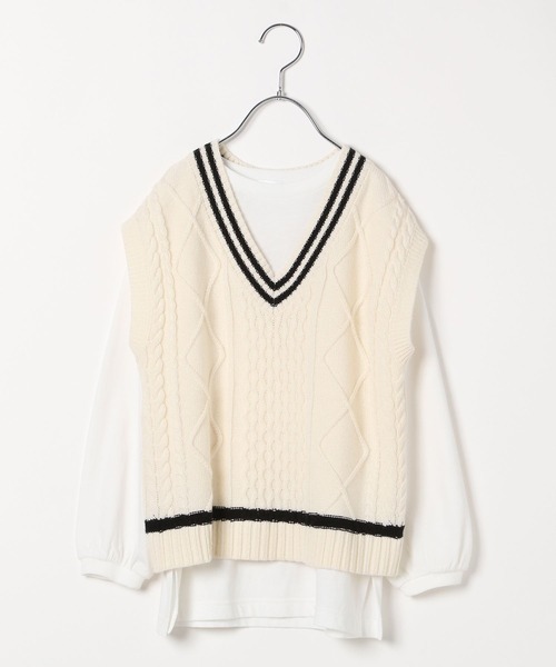セール】ニットベストセットプルオーバー/162617（ニット/セーター