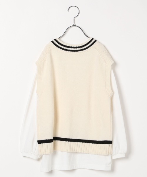 GLOBAL WORK（グローバルワーク）の「ニットベストセットプルオーバー/162617（ニット/セーター・キッズ・ライトグリーン/ベージュ系その他/ベージュ系その他2/オフホワイト/スカイブルー・150cm/110cm/120cm/140cm/130cm/100cm/160cm）」の17枚目の写真