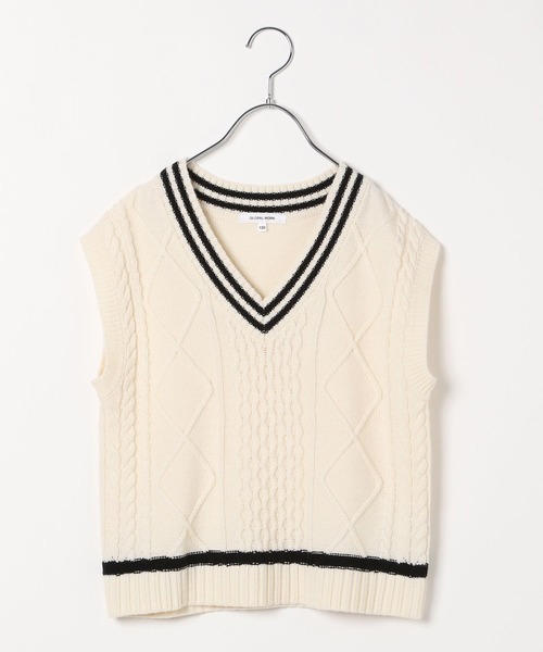 GLOBAL WORK（グローバルワーク）の「ニットベストセットプルオーバー/162617（ニット/セーター・キッズ・ライトグリーン/ベージュ系その他/ベージュ系その他2/オフホワイト/スカイブルー・150cm/110cm/120cm/140cm/130cm/100cm/160cm）」の18枚目の写真