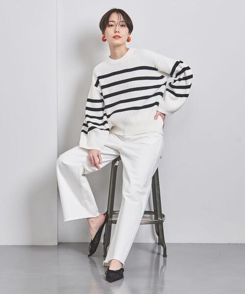 UNITED ARROWS - UNITED ARROWS W/P ワイドスリットニット オフホワイト UNITED ARROWS（ユナイテッドアローズ）の「C/R スムース