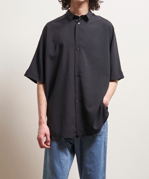 TROVE(トローヴ)の「TROVE 2023SS / TROPICAL WOOL DOLMAN SHIRT(シャツ/ブラウス・メンズ・ダークグリーン/ブルー/オフホワイト/ミント/ダークネイビー・2/1/3)」の5枚目の写真