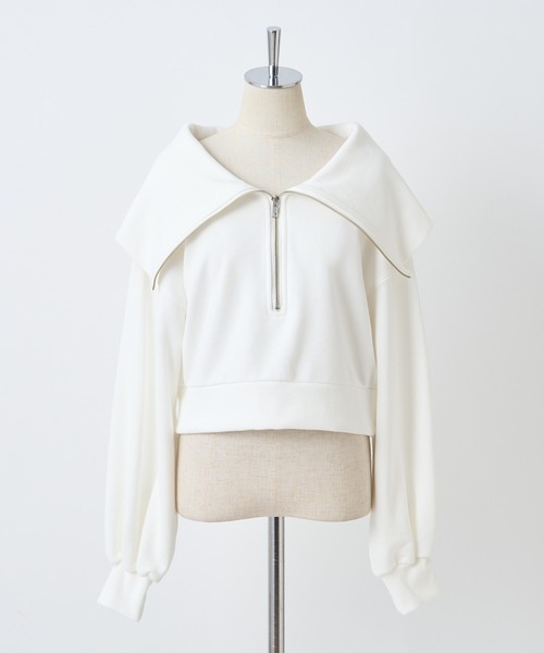 one after another NICE CLAUP（ワンアフターアナザーナイスクラップ）の「ハーフジップスウェット（スウェット・レディース・オフホワイト/ラベンダー/オートミール・FREE）」の20枚目の写真