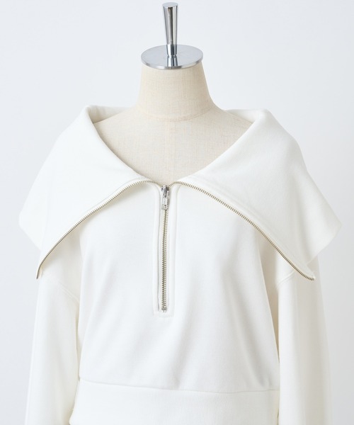 one after another NICE CLAUP（ワンアフターアナザーナイスクラップ）の「ハーフジップスウェット（スウェット・レディース・オフホワイト/ラベンダー/オートミール・FREE）」の21枚目の写真