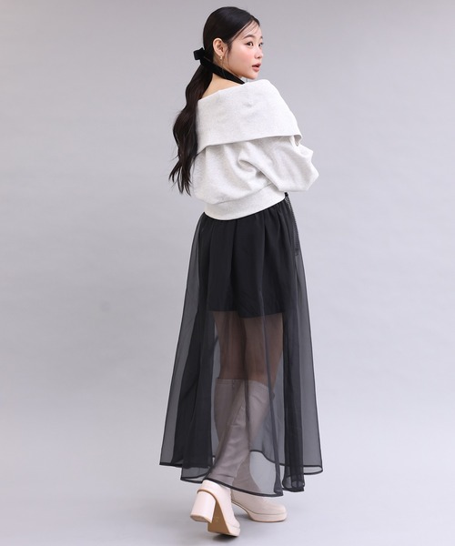 one after another NICE CLAUP（ワンアフターアナザーナイスクラップ）の「ハーフジップスウェット（スウェット・レディース・オフホワイト/ラベンダー/オートミール・FREE）」の5枚目の写真