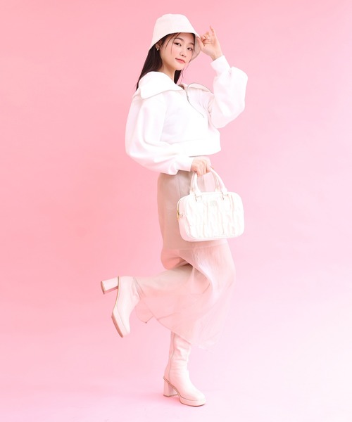 one after another NICE CLAUP（ワンアフターアナザーナイスクラップ）の「ハーフジップスウェット（スウェット・レディース・オフホワイト/ラベンダー/オートミール・FREE）」の10枚目の写真