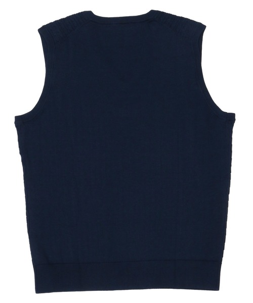 TOKYO SHIRTS(トウキョウシャツ)の「ミニケーブル ニットベスト(ベスト・メンズ・ブラウン/ネイビー・M/L/LL)」の6枚目の写真