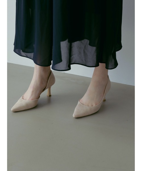 HALUHIROINE（ハルヒロイン）の「サイドカットポインテッドトゥパンプス（パンプス・レディース・ラベンダー/ホワイト系その他/ベージュ・M/S/L）」の4枚目の写真